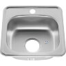 Мойка 3838 MELANA 0,6/160 ДЕКОР врезная квадратная с сифоном (210D ta *15)