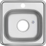Мойка 3838 MELANA 0,6/160 ДЕКОР врезная квадратная с сифоном (210D ta *15)