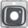Мойка 3838 MELANA 0,6/160 ДЕКОР врезная квадратная с сифоном (210D ta *15)