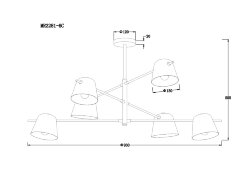 Потолочная люстра MyFar MR2281-6C