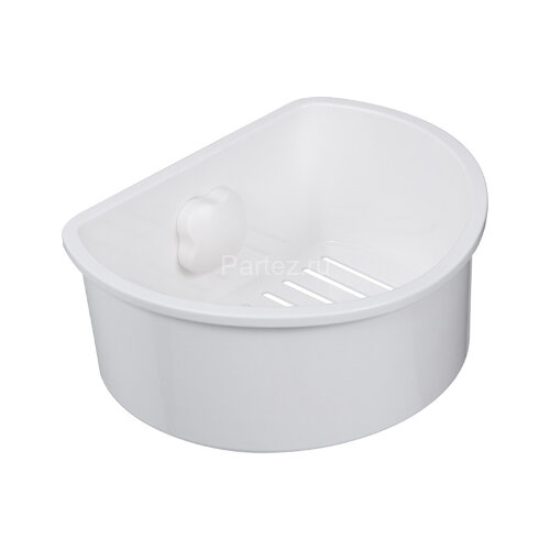 Полочка овальная Fixsen Grampus одноэтажная, пластик, белая (GR-7325)