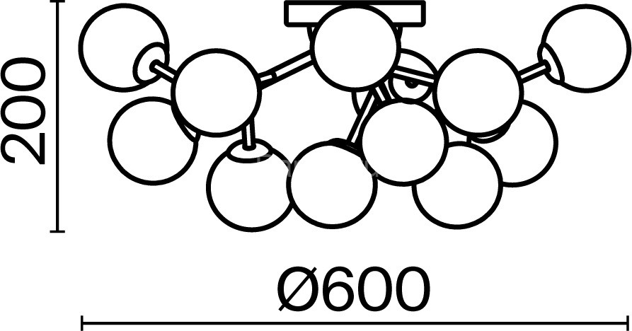 Потолочная люстра Maytoni MOD545CL-12BS