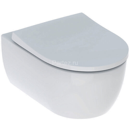 Унитаз подвесной Geberit ICON T54 безободковый, с тонким, быстрорсъемным сиденьем микролифт (500.784