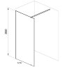 Душевая перегородка Ravak Walk-In Wall 120 профиль Черный стекло Transparent (GW9WG0300Z1)