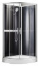 Душевая кабина AZARIO DENVER 90х90х200 прозрачное стекло 4 мм. Easy Clean, задняя панель черная, цвет профиля серый (AZ-N10812 900)