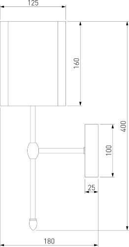 Бра Eurosvet 60162/1 латунь