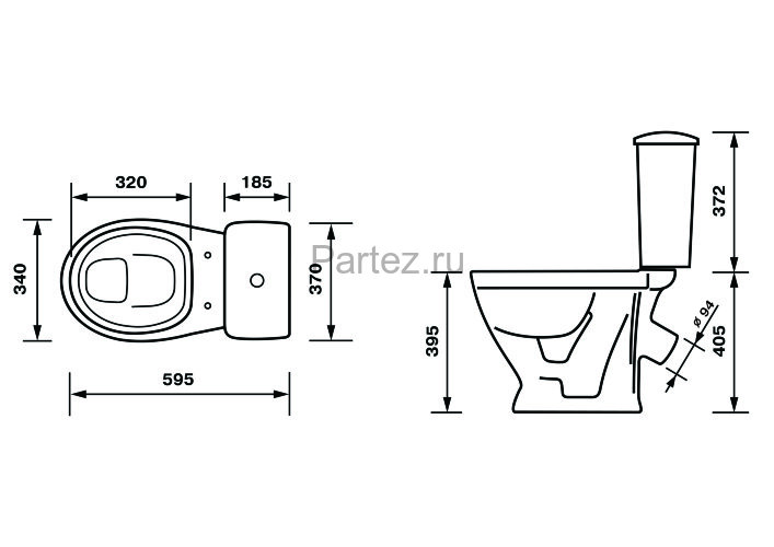 Унитаз-компакт Радуга тарельчатый декор Цветы Стандарт, сиденье полипропилен
