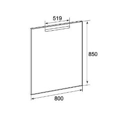 THE GAP Зеркало 800х850 мм, подсветка, антизапотевание, сенсор (подходит к серии LAKS)
