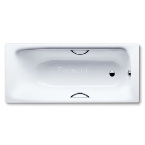 Ванна стальная Kaldewei Eurowa 150х70х39, alpine white, без ножек, с отверстиями для ручек