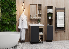 Тумба напольная Onika Тимбер 60.01 серый мат./дуб сонома (106116)