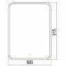 Зеркало AZARIO Стив-4 685х915 c подсветкой и диммером, подсветка+часы (LED-00002316)
