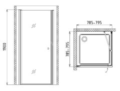 Душевой уголок Gemy New Rockcoco S03151C