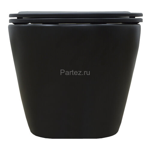 Унитаз подвесной Azario Gloria 480х370х360 безободковый, с сиденьем микролифт, чёрный матовый (AZ-20