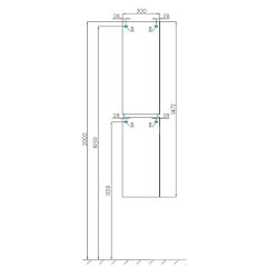 Шкаф-колонна "Скай" левый 1A238603SY01L