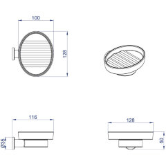 Мыльница Azario FORNY, Хром (AZ-88308)
