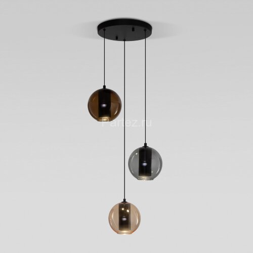 Подвесной светильник Eurosvet 50258/3 LED дымчатый/ бежевый/ шоколад