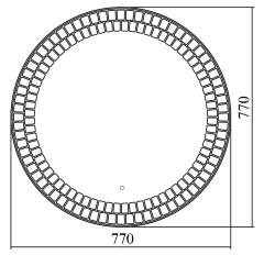 Зеркало AZARIO Армада d770 c подсветкой и диммером, сенсорный выключатель (LED-00002513)