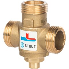 Термостатический смесительный клапан G 1"М-G 1"1/2F-G 1"M 60°С Stout
