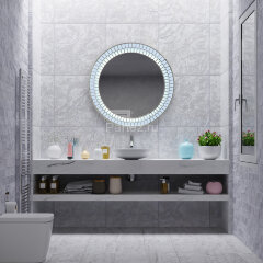 Зеркало AZARIO Армада d1000 c подсветкой и диммером, сенсорный выключатель (LED-00002512)