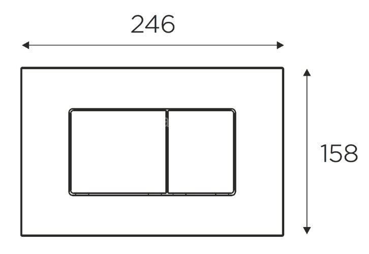 Кнопка смыва IDROSPANIA Noelia двойная, хром глянец (30371)