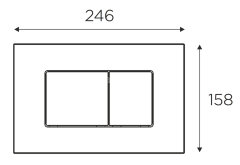 Кнопка смыва IDROSPANIA Noelia двойная, хром глянец (30371)