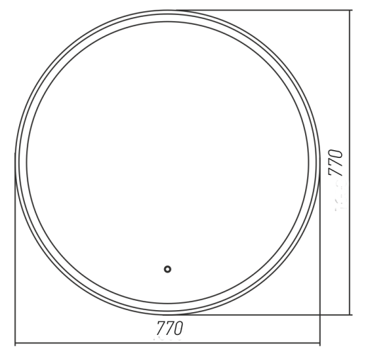 Зеркало AZARIO Perla neo - RGB D770 сенсорный выключатель, мультицвет (LED-00002610)