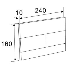 Кнопка смыва AZARIO NEW двойная, пластик, белый глянцевый (AZ-013.0)