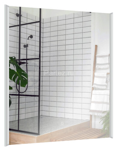 Зеркало AZARIO Gela 600х800 с подсветкой, в алюминиевом корпусе, подсветка, сенсорный выключатель с