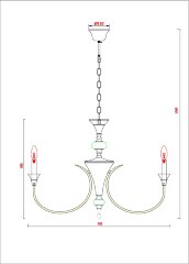 Подвесная люстра Arte Lamp A4094LM-8PB