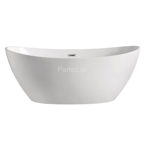 Ванна акриловая Azario GLASGOW 1700х800х665, свободностоящая, в комплекте с сифоном и металлической 