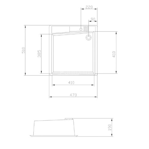 Кухонная мойка AQUATON Парма 510х470х175мм., кофе (1A713032PM280)