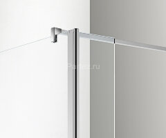 Душевая перегородка Azario CHICAGO 1400х1950 прозрачное стекло 8 мм, подвижная доп.перегородка 50 см, цвет профиля серебро (AZ-NAR6321 1400)