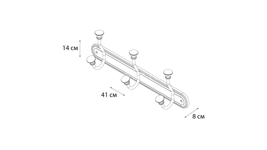 Крючок Fixsen Adele, Хром (FX-55005-3)