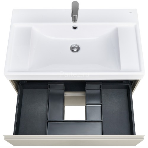 Тумба под раковину Roca Ona 800 подвесная, 2 ящика, бежево-серый матовый (A857630510)