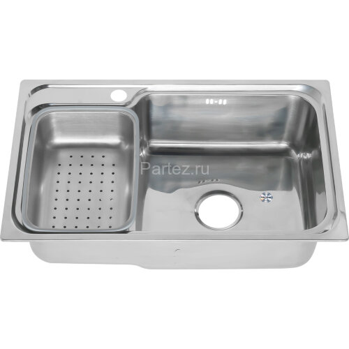 Мойка 7245 R N 0,8/180 врезная прямоугольная с корзиной с сифоном (224 N*10)