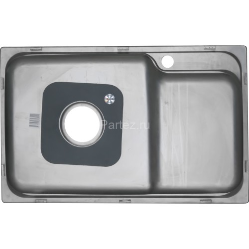 Мойка 7245 R N 0,8/180 врезная прямоугольная с корзиной с сифоном (224 N*10)