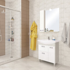 Зеркало-Шкаф AQUATON БЕККА 70 белый дуб (1A214702BAC20)