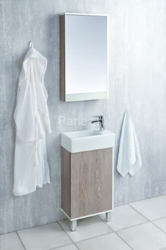 Зеркало-шкаф AQUATON Эмма Белый/Дуб Навара (1A221802EAD80)