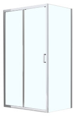 Душевое ограждение Azario ALTON 1200х800х2000, БЕЗ ПОДДОНА, прозрачное стекло 6 мм, цвет профиля серебро (AZ-NAC1131 L 1200)