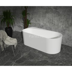 Ванна акриловая AZARIO FANO 1700х800х600 пристенная, в комплекте с сифоном и металлической рамой, ле