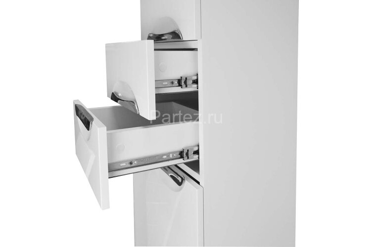 Пенал Loranto Стиль 30 с корзиной для белья, левосторонний, 300х1970х330, белый (CS00024791)