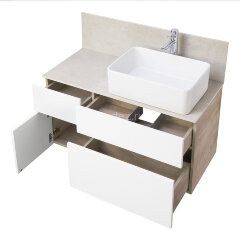 Столешница под раковину Aquaton Мишель 100 с панелью, бежевая (1A253303MIX40)