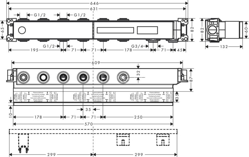 15312180 Скрытая часть для RainSelect с 4 кнопками