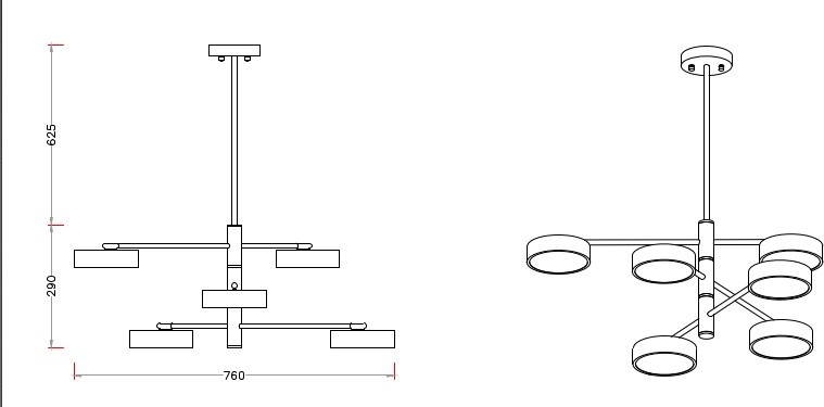 Потолочная люстра Zortes ZRS.01243.06