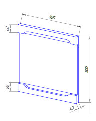 Зеркало Loranto Арфа 80 с подсветкой (CS00044639)