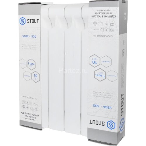 Радиатор алюминиевый STOUT Vega 500/80-07