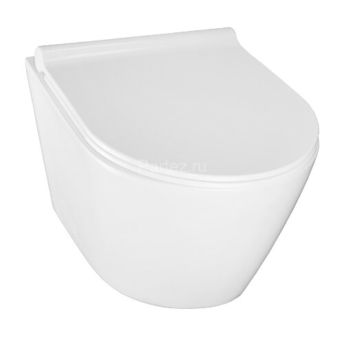 Унитаз подвесной Azario Nova 360х480х360 безободковый, с ультратонким сиденьем микролифт (AZ2217)
