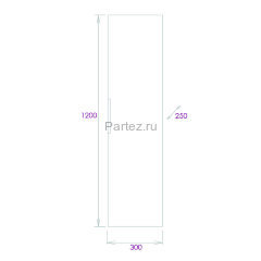 Пенал подвесной Onika Легран 30.10 Универсальный, Дуб галифакс (403068)