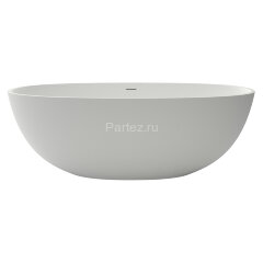 Ванна из искусственного камня Azario CHARTERS 1700х790х580 свободностоящая белая матовая, с белым ма