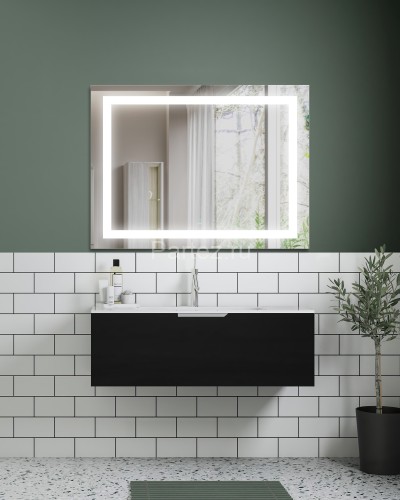 Зеркало AZARIO Alysa 1000х700 с подсветкой, сенсорный выключатель с функцией диммера (AZ-Z-047CS)